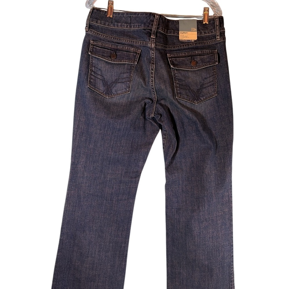 Gap Curvy Low - Rise Stretch Size 12R 2 Button Closure Dark Wash Jeans Women's - Picture 6 of 11